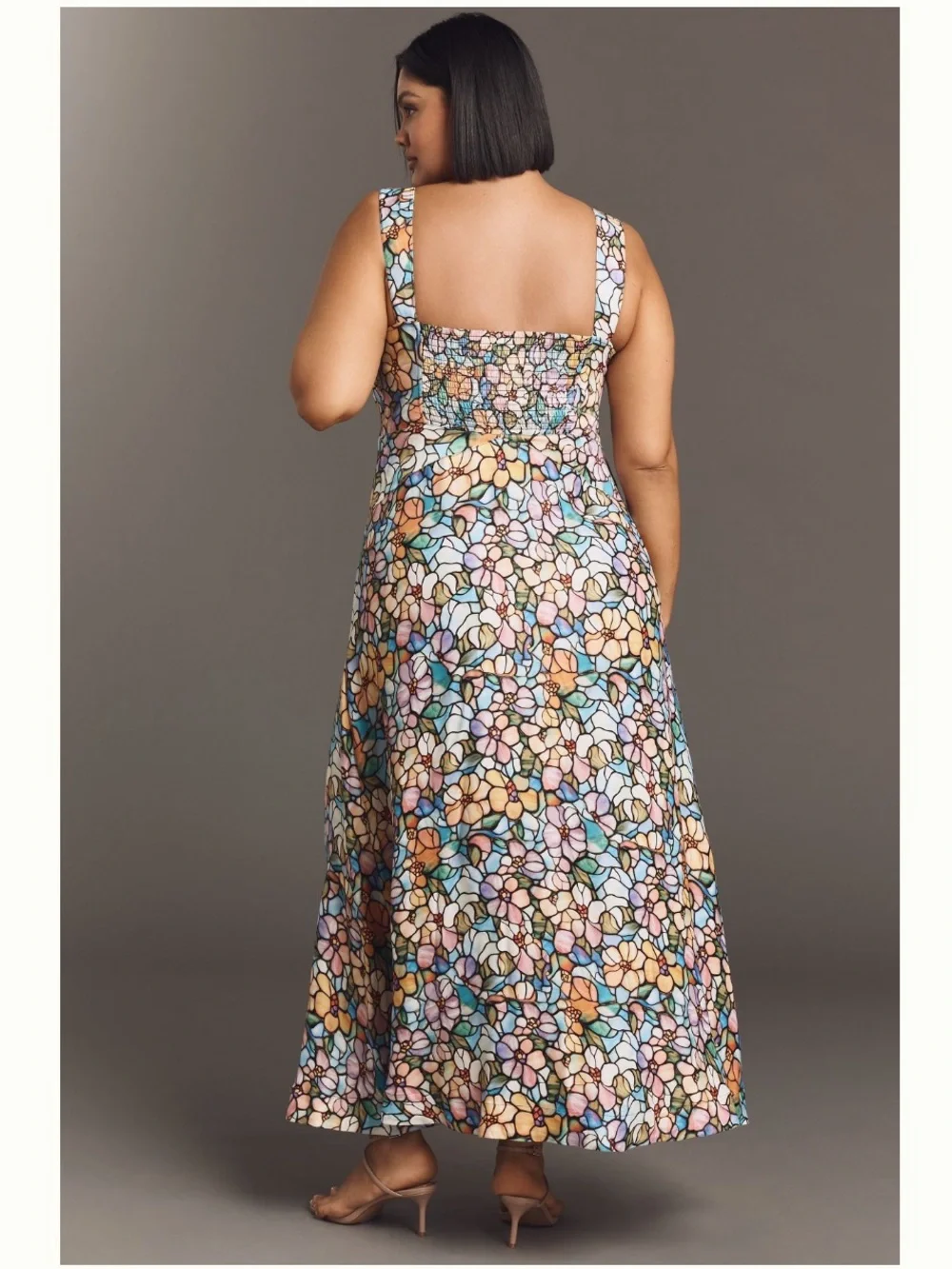 NWT Anthropologie Maeve The Jocelyn Sleeveless Slip Stained Glass Midi Dress - Picture 6 of 8